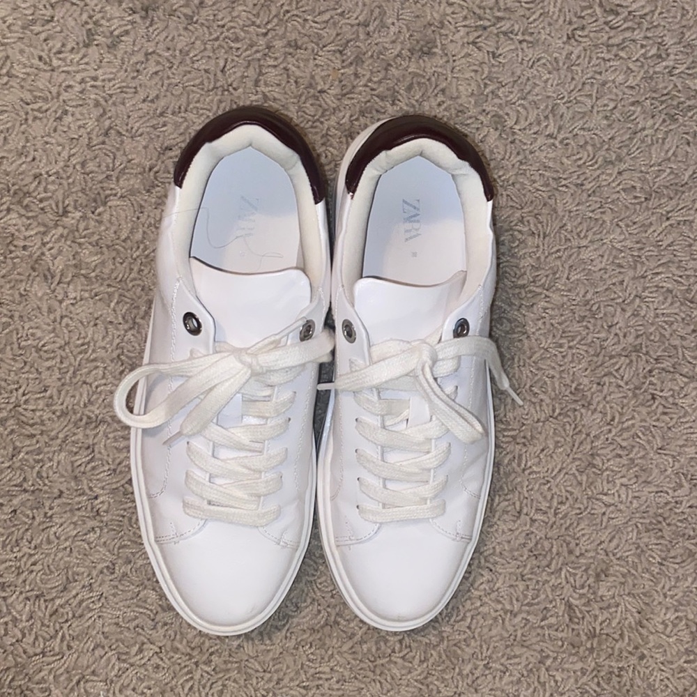 Zara Basic Collection White Sneakers - image 1